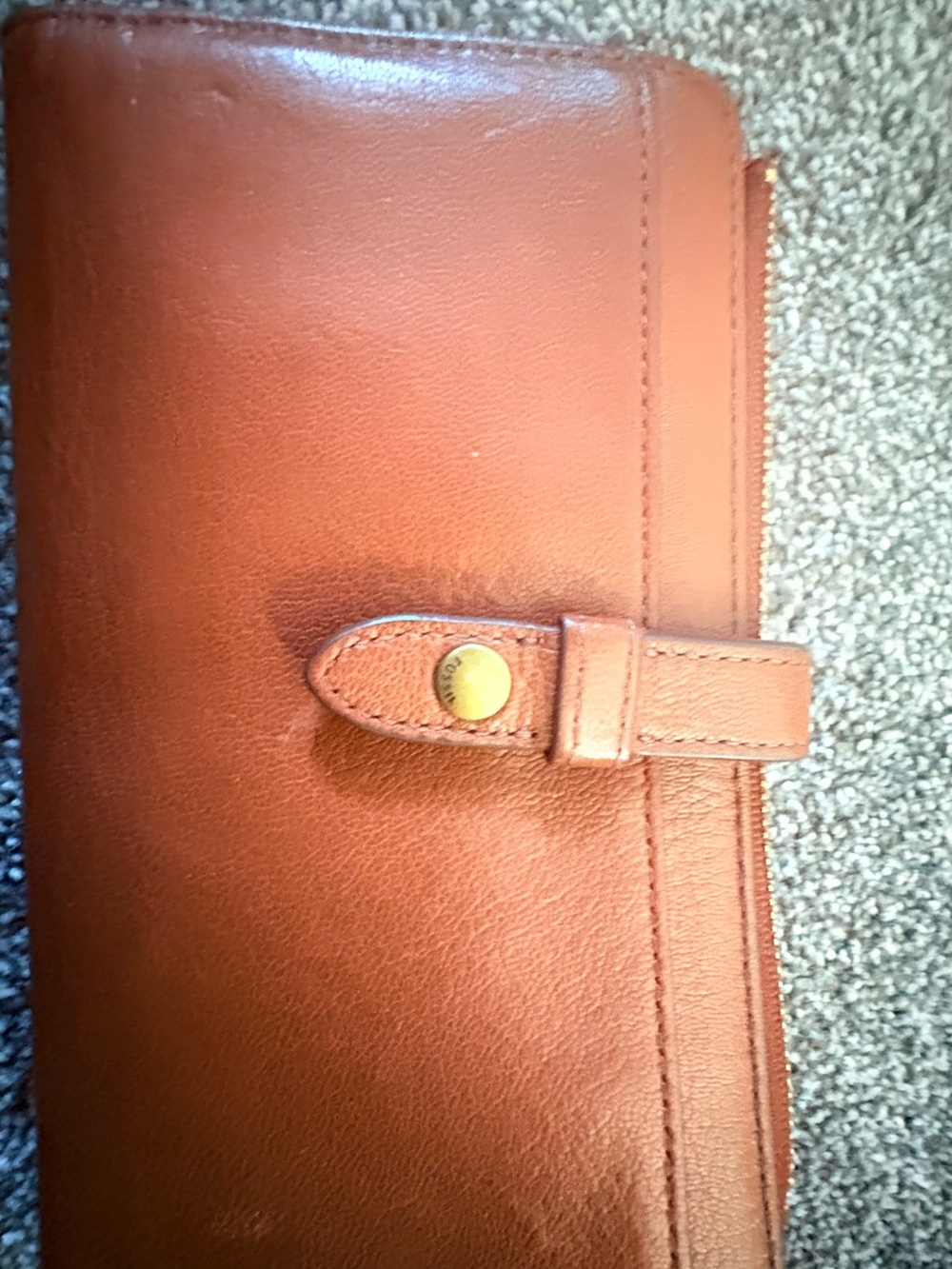 Classic Brown Leather womens Wallet Clutch